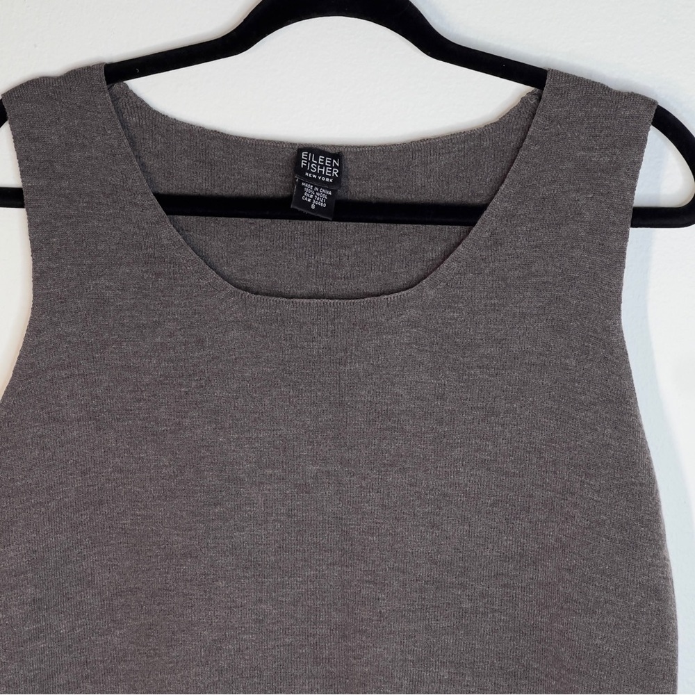 EILEEN FISHER Women’s Small Brown Sweater Tank - Picture 5 of 9